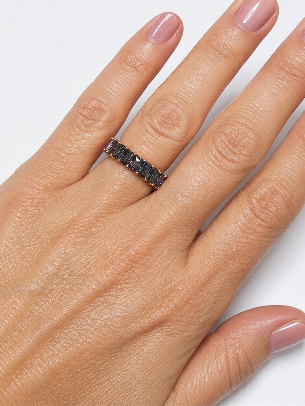 NWT Bomb Party "Special Part of Me" Ring Rose Gold Rainbow Topaz